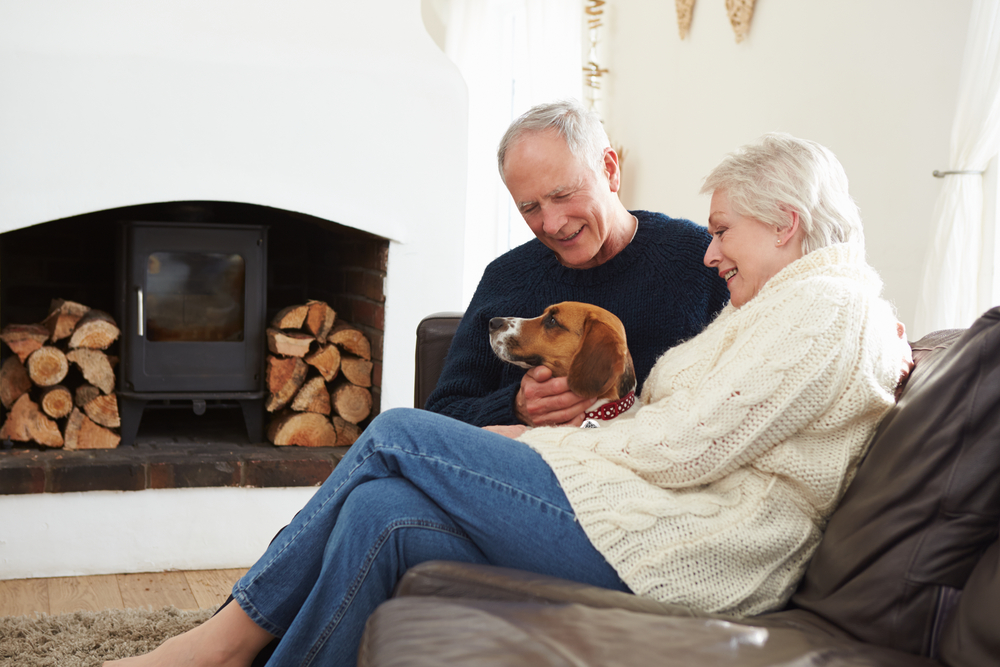 Couple with their dog